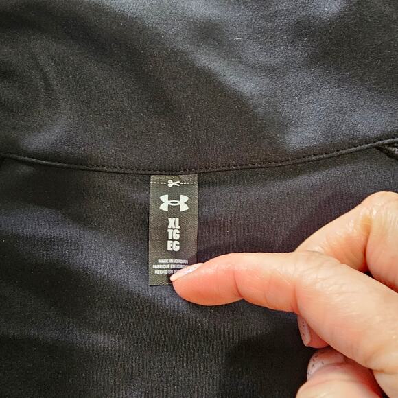 Under Armour Black Zip Up Athletic Lightweight Jacket Size XL - Picture 4 of 8